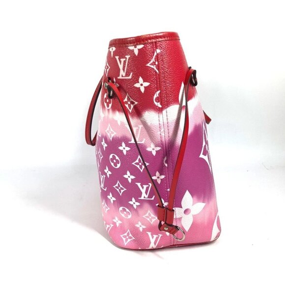 LOUIS VUITTON M45127 Monogram Escal Neverfull MM Shoulder Bag Tote Bag Red/pink - Picture 3 of 14